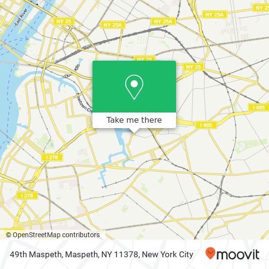 Mapa de 49th Maspeth, Maspeth, NY 11378