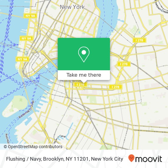 Mapa de Flushing / Navy, Brooklyn, NY 11201