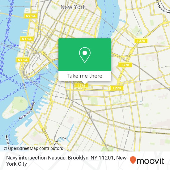 Navy intersection Nassau, Brooklyn, NY 11201 map