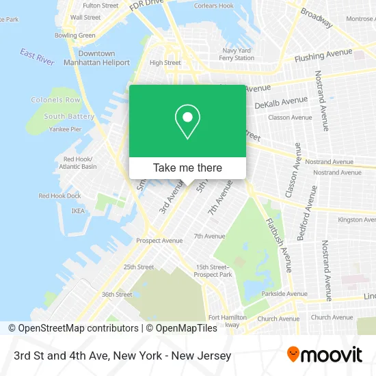 Mapa de 3rd St and 4th Ave