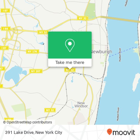 391 Lake Drive, 391 Lake Dr, Newburgh, NY 12550, USA map