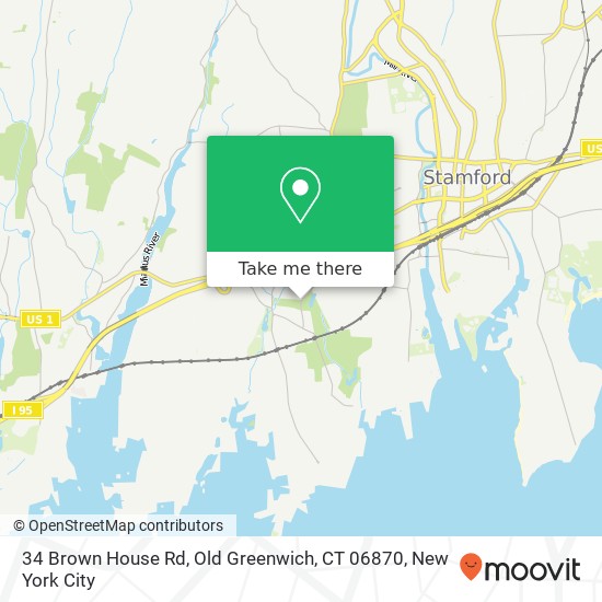 Mapa de 34 Brown House Rd, Old Greenwich, CT 06870