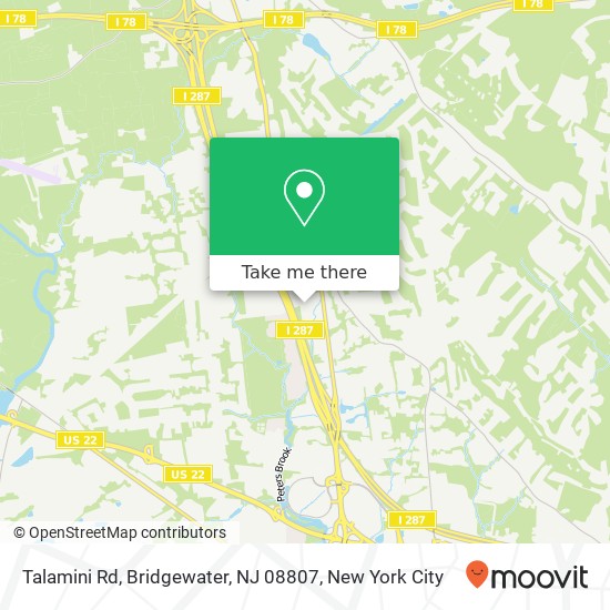 Talamini Rd, Bridgewater, NJ 08807 map