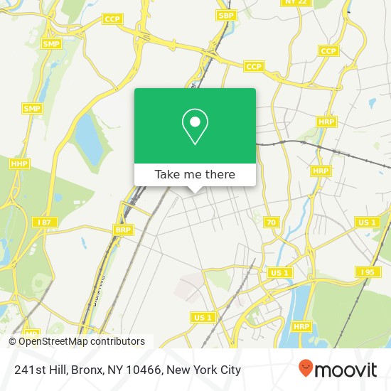 Mapa de 241st Hill, Bronx, NY 10466