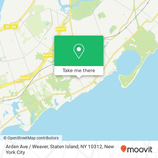 Mapa de Arden Ave / Weaver, Staten Island, NY 10312