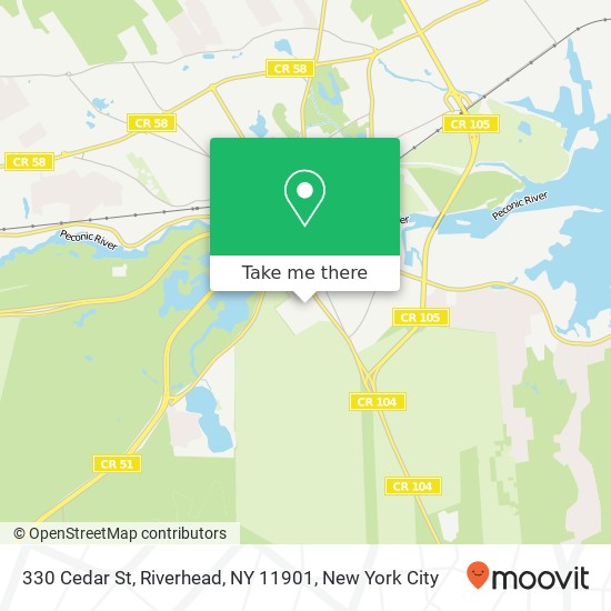 330 Cedar St, Riverhead, NY 11901 map