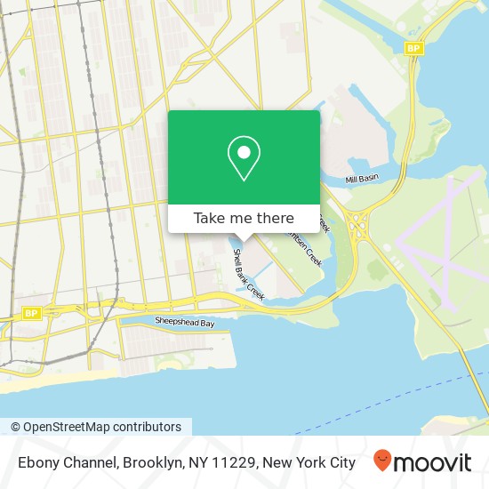 Mapa de Ebony Channel, Brooklyn, NY 11229