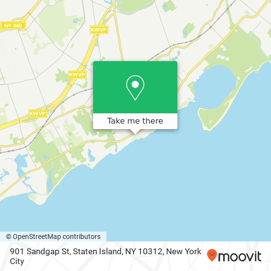 Mapa de 901 Sandgap St, Staten Island, NY 10312