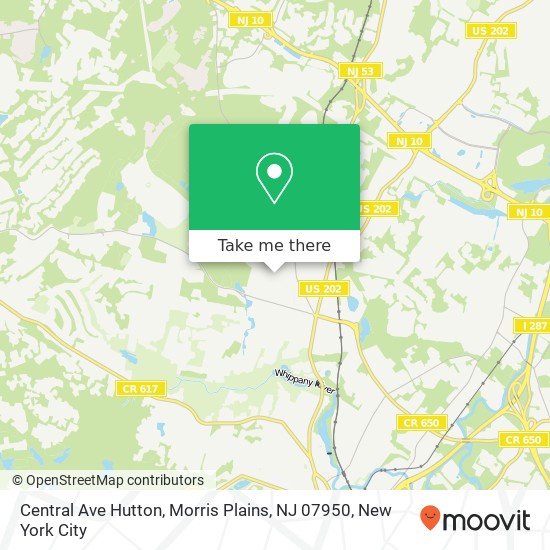 Central Ave Hutton, Morris Plains, NJ 07950 map