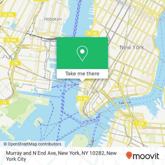 Murray and N End Ave, New York, NY 10282 map