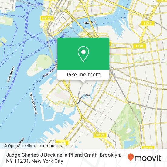 Mapa de Judge Charles J Beckinella Pl and Smith, Brooklyn, NY 11231