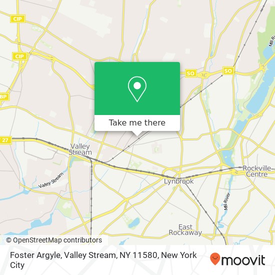 Mapa de Foster Argyle, Valley Stream, NY 11580