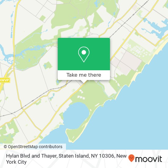Hylan Blvd and Thayer, Staten Island, NY 10306 map
