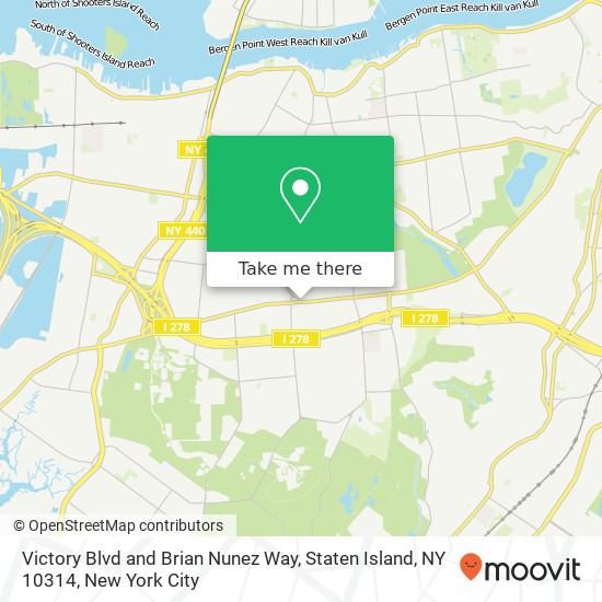Victory Blvd and Brian Nunez Way, Staten Island, NY 10314 map
