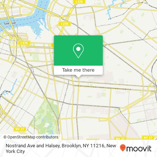 Mapa de Nostrand Ave and Halsey, Brooklyn, NY 11216