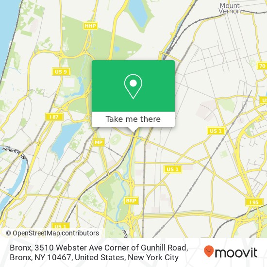Bronx, 3510 Webster Ave Corner of Gunhill Road, Bronx, NY 10467, United States map