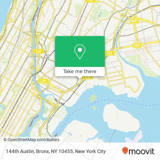 Mapa de 144th Austin, Bronx, NY 10455