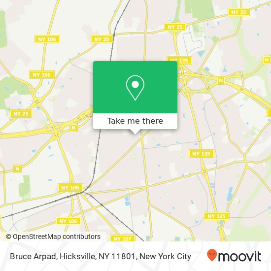Mapa de Bruce Arpad, Hicksville, NY 11801