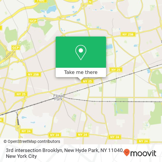 Mapa de 3rd intersection Brooklyn, New Hyde Park, NY 11040