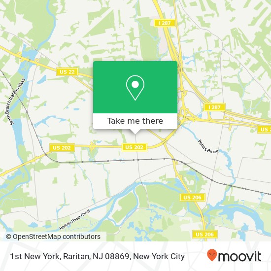 Mapa de 1st New York, Raritan, NJ 08869