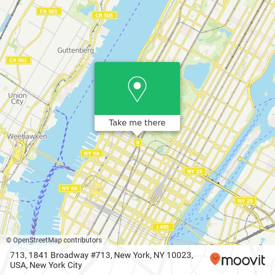 713, 1841 Broadway #713, New York, NY 10023, USA map