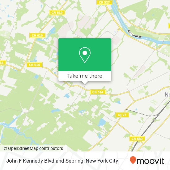 John F Kennedy Blvd and Sebring, Somerset, NJ 08873 map