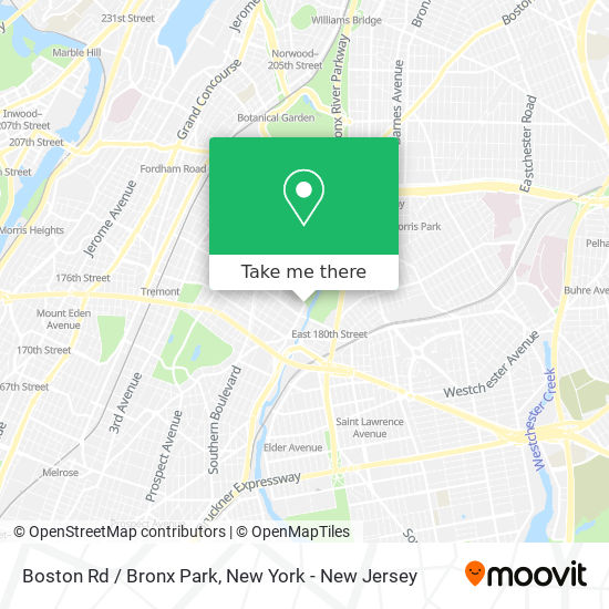 Boston Rd / Bronx Park map