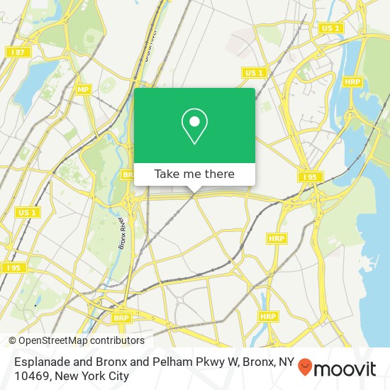 Mapa de Esplanade and Bronx and Pelham Pkwy W, Bronx, NY 10469