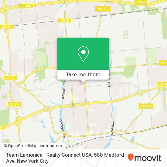 Mapa de Team Lamonica - Realty Connect USA, 580 Medford Ave