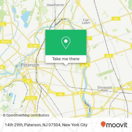 Mapa de 14th 29th, Paterson, NJ 07504