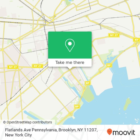 Flatlands Ave Pennsylvania, Brooklyn, NY 11207 map