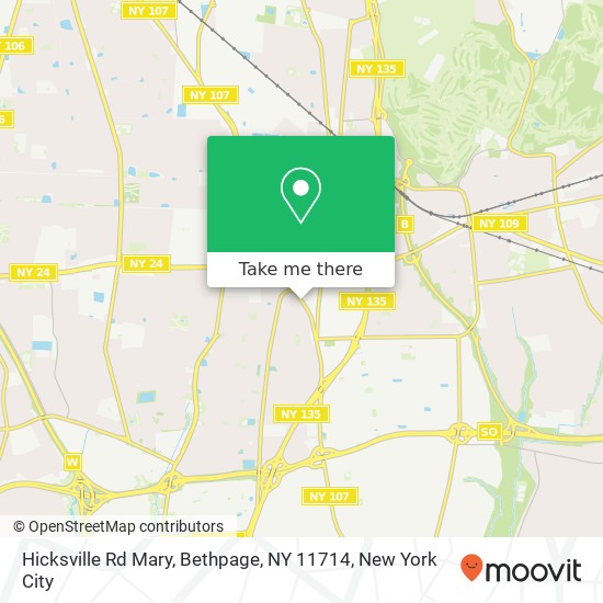 Mapa de Hicksville Rd Mary, Bethpage, NY 11714