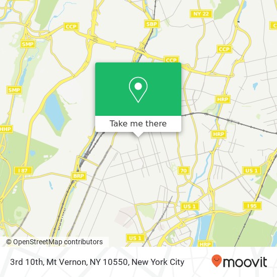 3rd 10th, Mt Vernon, NY 10550 map