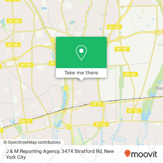Mapa de J & M Reporting Agency, 3474 Stratford Rd