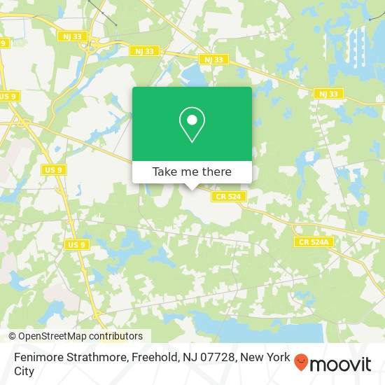 Mapa de Fenimore Strathmore, Freehold, NJ 07728