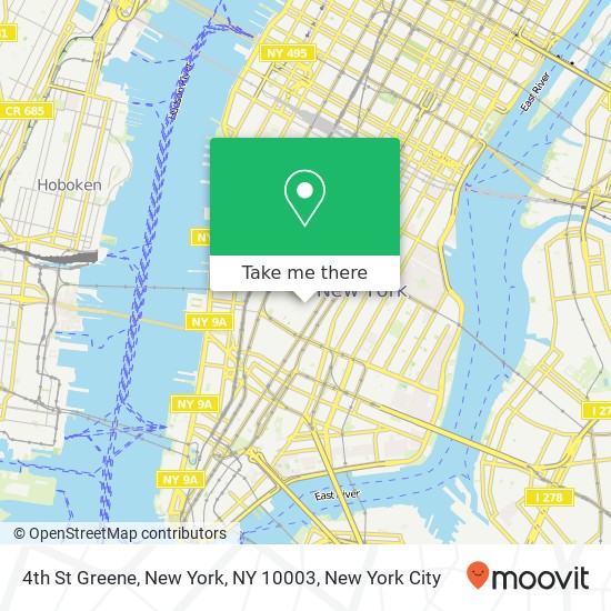 4th St Greene, New York, NY 10003 map