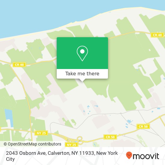 Mapa de 2043 Osborn Ave, Calverton, NY 11933