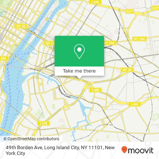 Mapa de 49th Borden Ave, Long Island City, NY 11101