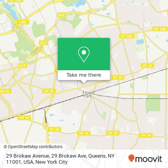 29 Brokaw Avenue, 29 Brokaw Ave, Queens, NY 11001, USA map