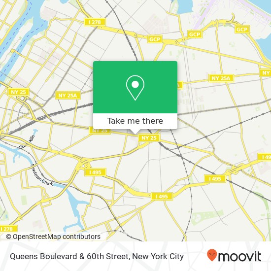 Mapa de Queens Boulevard & 60th Street