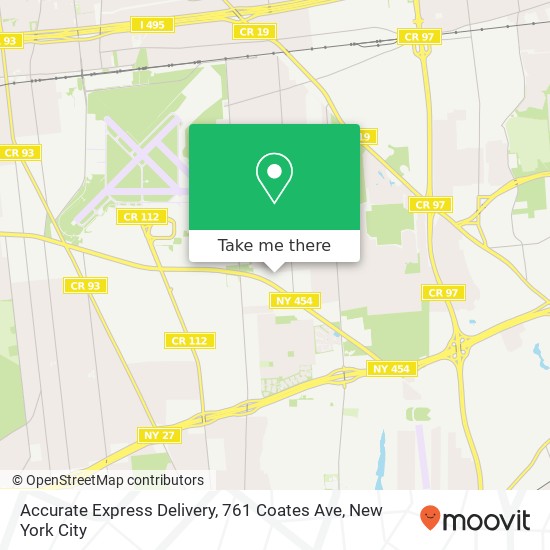 Mapa de Accurate Express Delivery, 761 Coates Ave