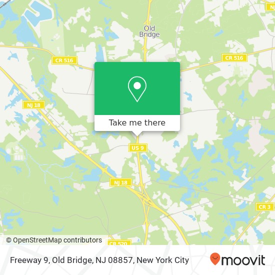 Mapa de Freeway 9, Old Bridge, NJ 08857