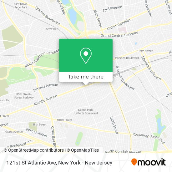 121st St Atlantic Ave map