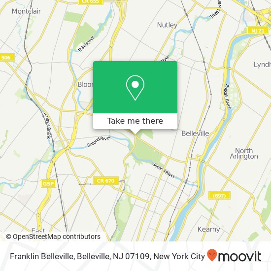 Franklin Belleville, Belleville, NJ 07109 map