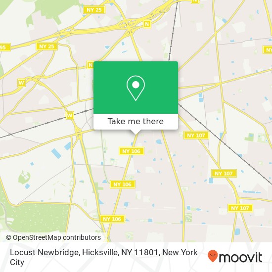 Mapa de Locust Newbridge, Hicksville, NY 11801
