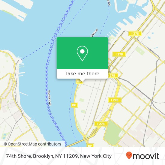 Mapa de 74th Shore, Brooklyn, NY 11209