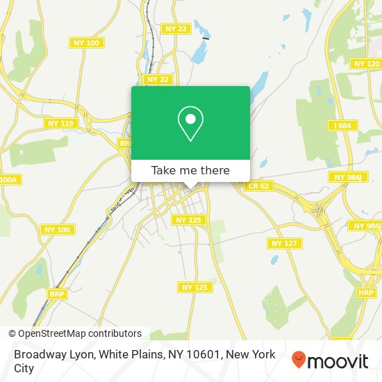 Mapa de Broadway Lyon, White Plains, NY 10601