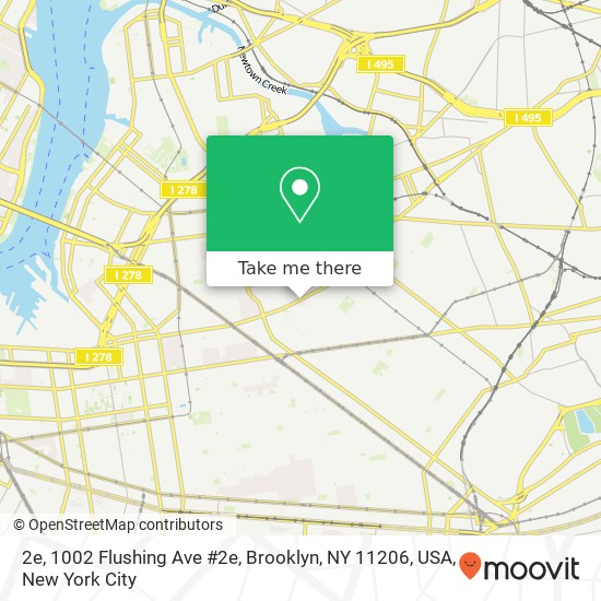Mapa de 2e, 1002 Flushing Ave #2e, Brooklyn, NY 11206, USA