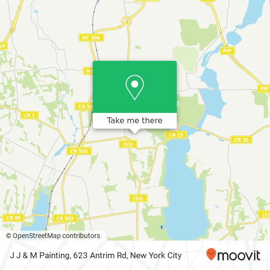 Mapa de J J & M Painting, 623 Antrim Rd