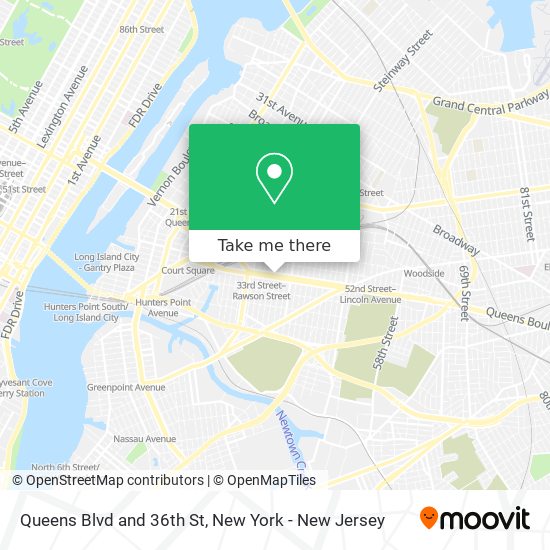 Mapa de Queens Blvd and 36th St